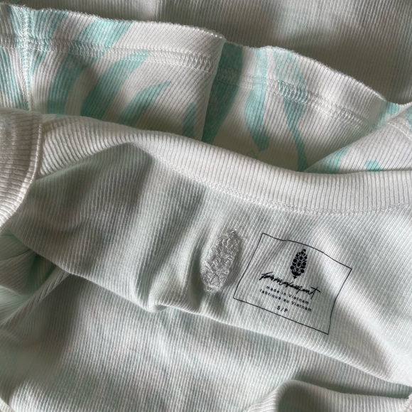 FP Movement by Free People Open Air Ribbed Cotton Tank-Turquoise Mint Combo NWOT - Picture 7 of 7